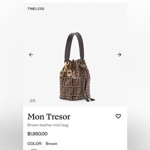 FENDI BRAND NEW MON TRESOR bucket bag!